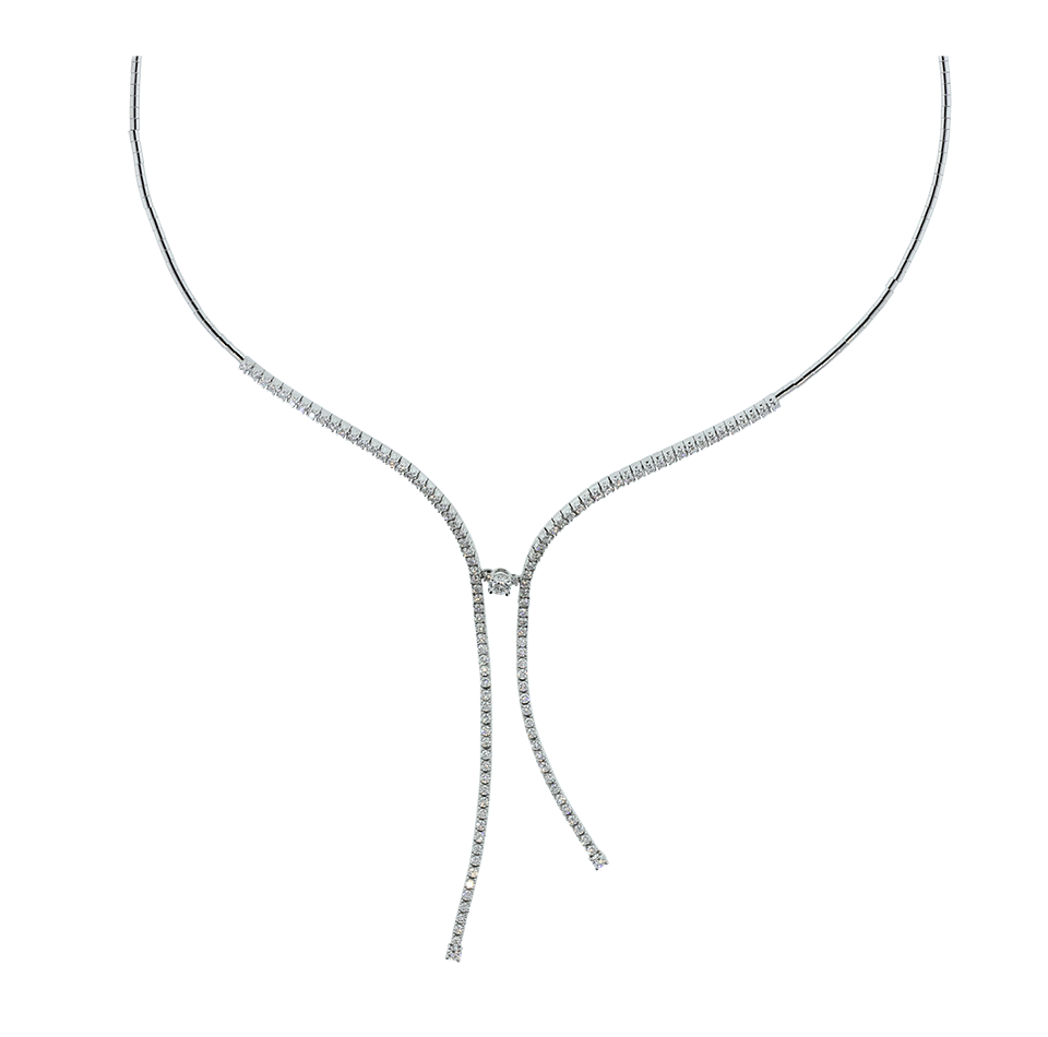 MATTIA CIELO-Rugiada Diamond Drop Necklace-WHITE GOLD