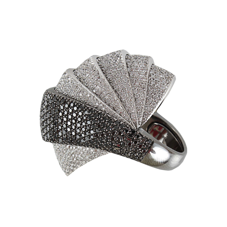 MATTIA CIELO-Armadillo Diamond Ring-BLK GOLD