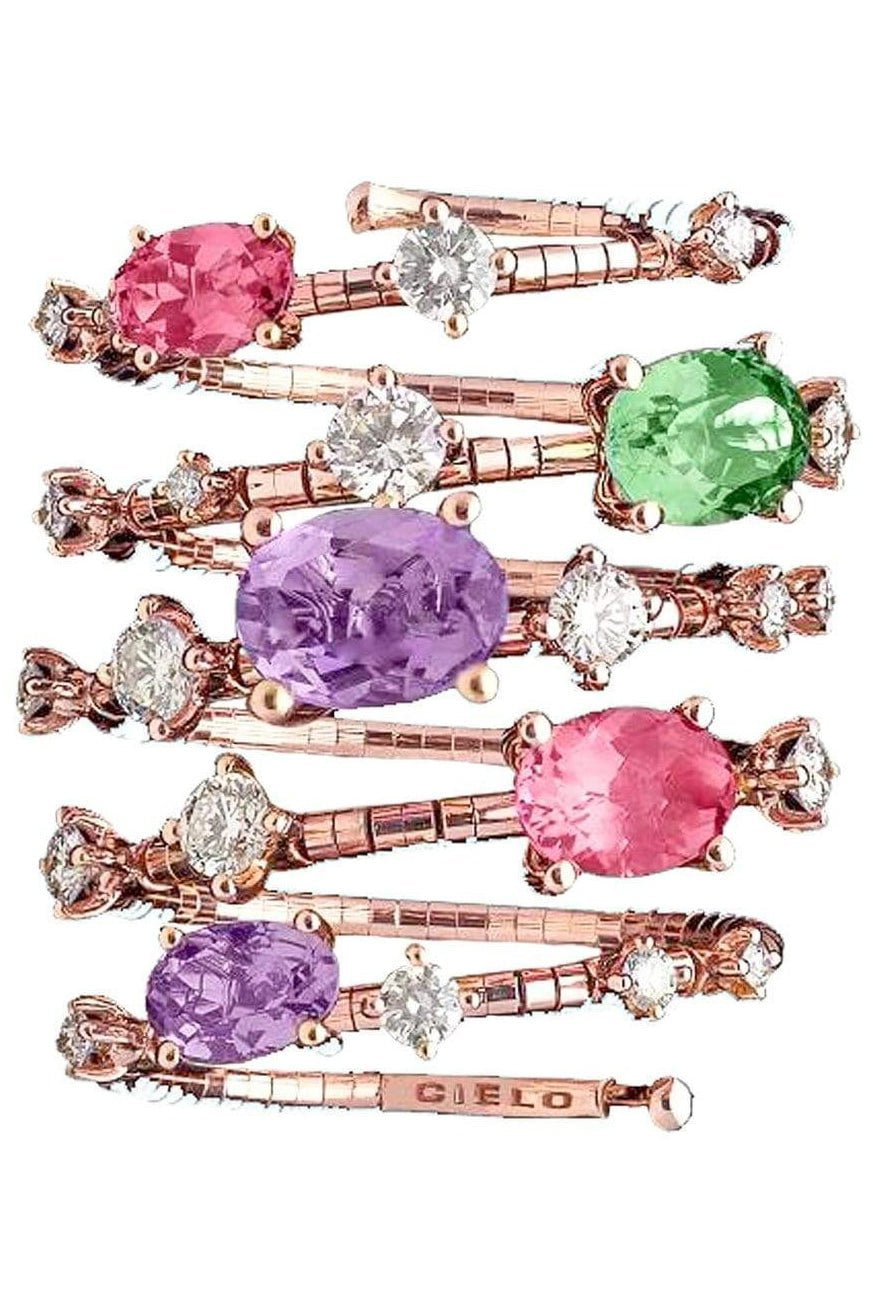 MATTIA CIELO-Rugiada Rainbow 5 Wrap Ring-ROSE GOLD