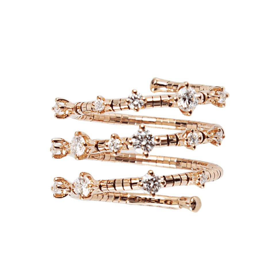 MATTIA CIELO-3-Circle Rugiada Ring-ROSE GOLD