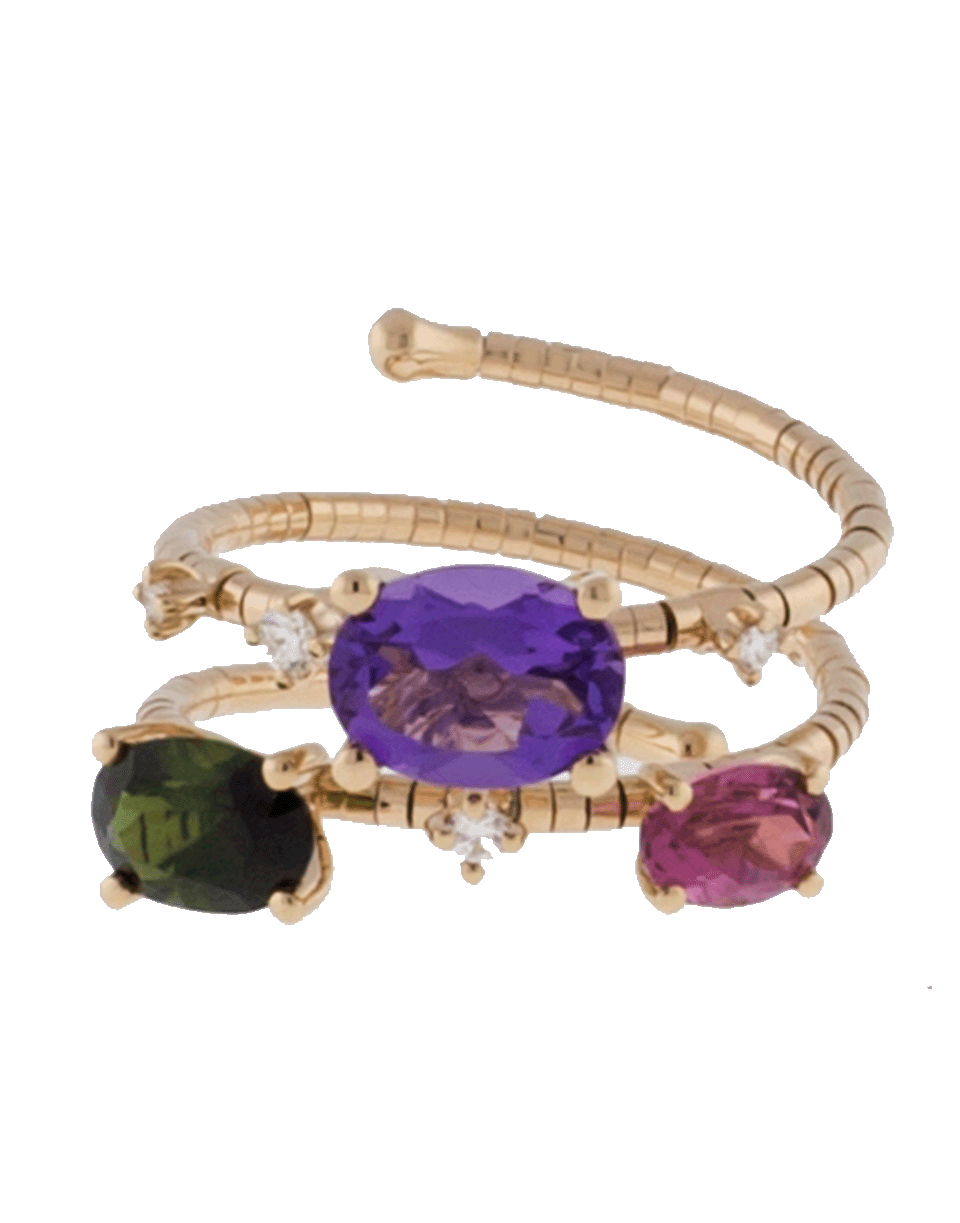 MATTIA CIELO-Rainbow Rugiada Double Wrap Ring-ROSE GOLD
