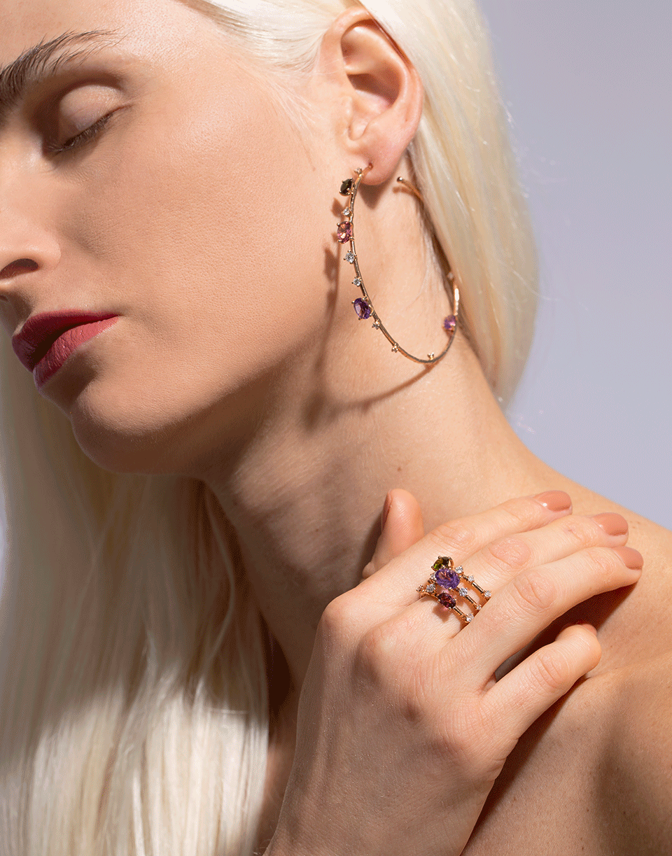 MATTIA CIELO-Rainbow Rugiada Three Wrap Ring-ROSE GOLD