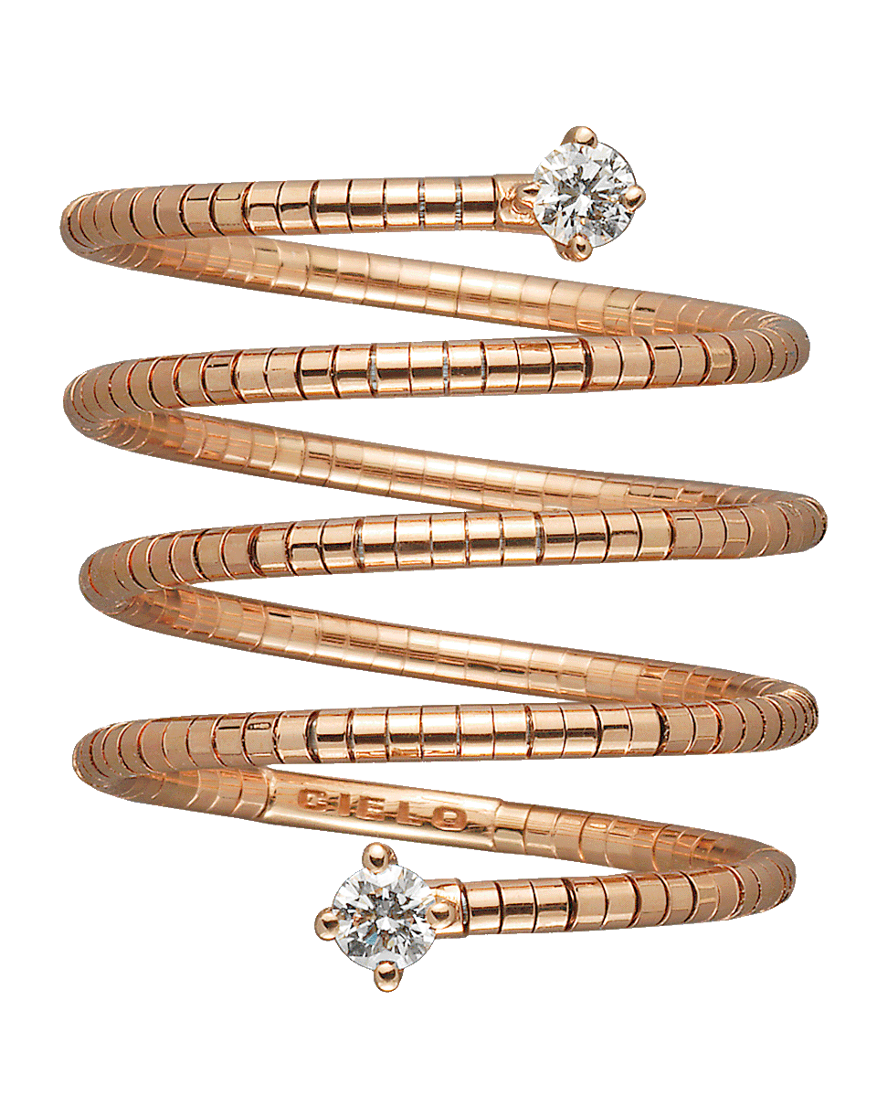 MATTIA CIELO-Rugiada Diamond End Five Wrap Ring-ROSE GOLD