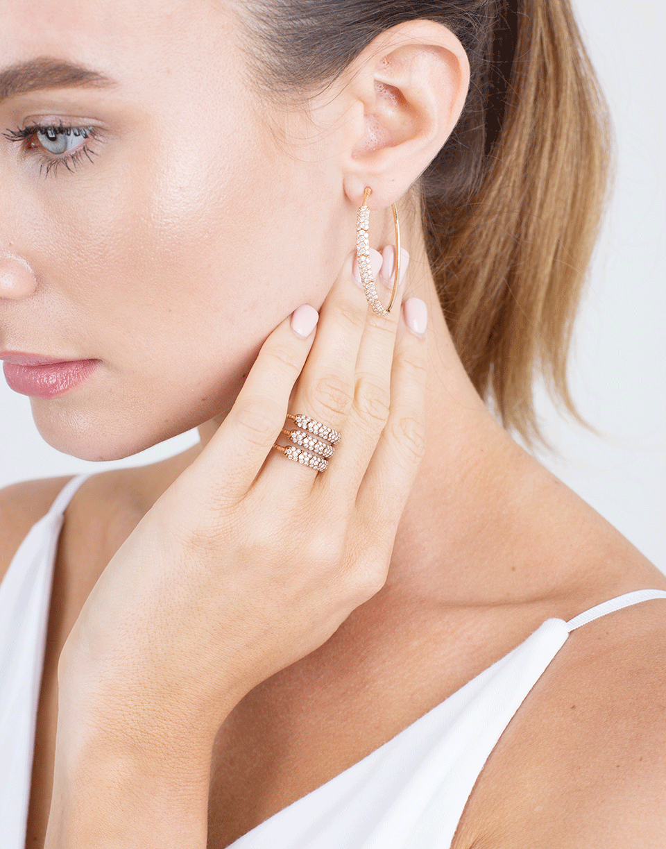 MATTIA CIELO-Rugiada Three-Circle Wrap Ring-ROSE GOLD