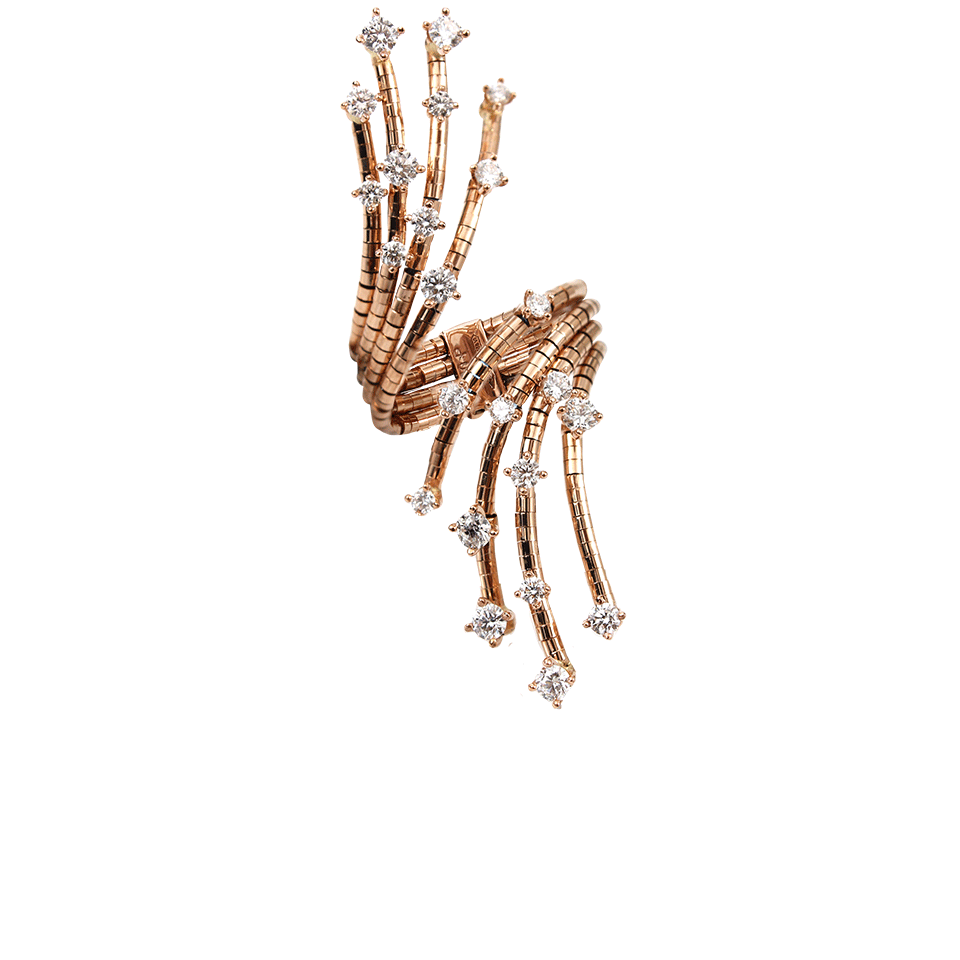 MATTIA CIELO-Rugiada Diamond Long Cascade Ring-ROSE GOLD
