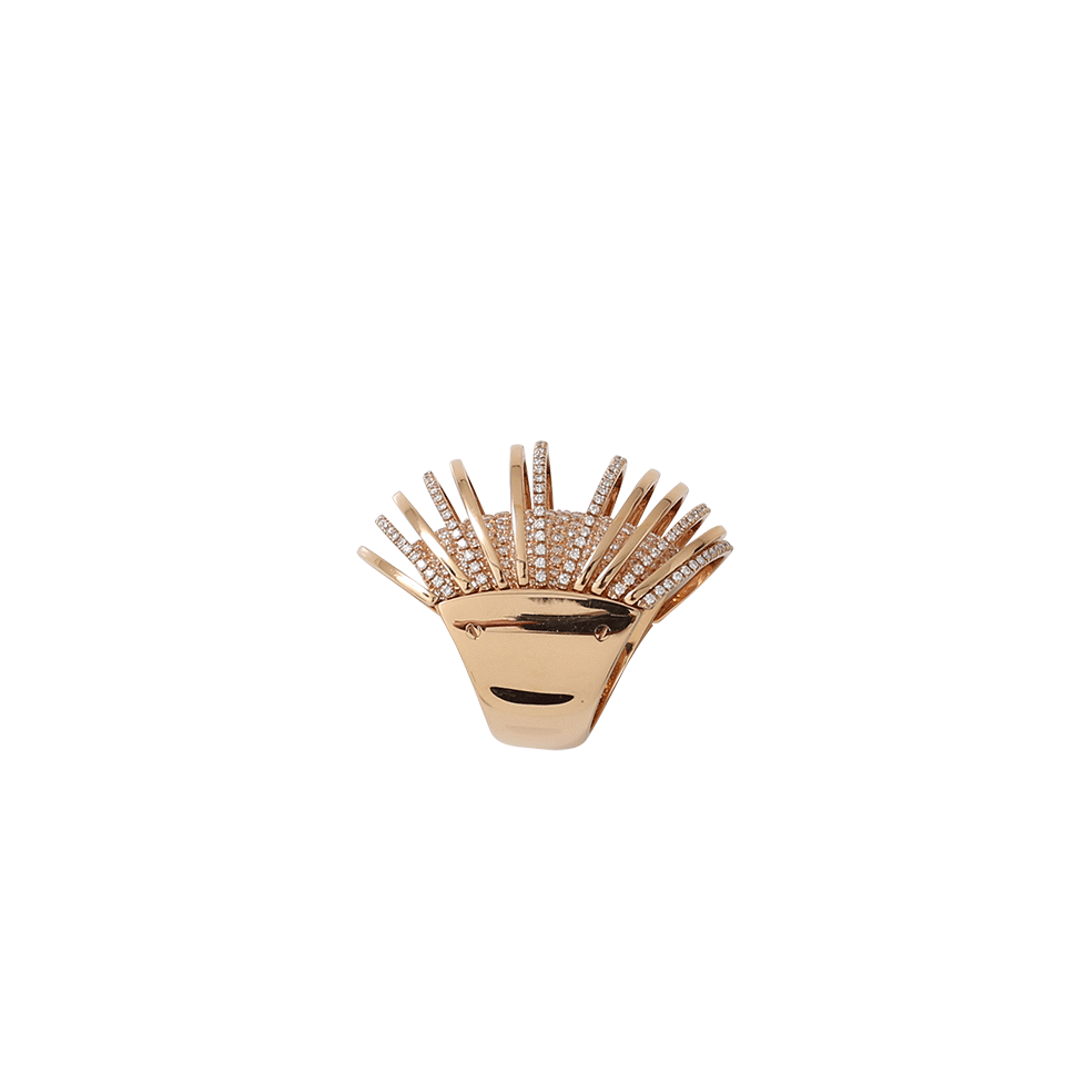 MATTIA CIELO-Pavone Diamond Pave Ring-ROSE GOLD