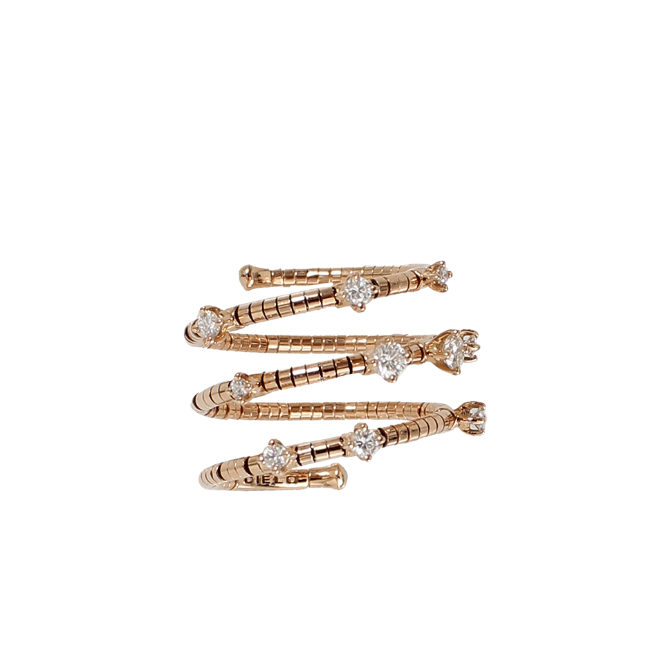 MATTIA CIELO-Rugiada Three-Circle Wrap Ring-ROSE GOLD