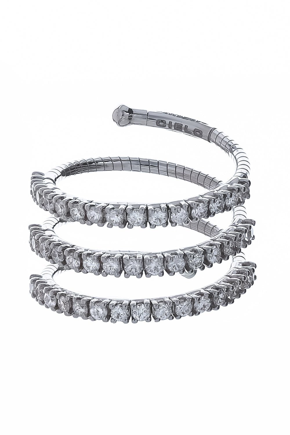 MATTIA CIELO-Rugiada Three Wrap Diamond Ring-WHITE GOLD