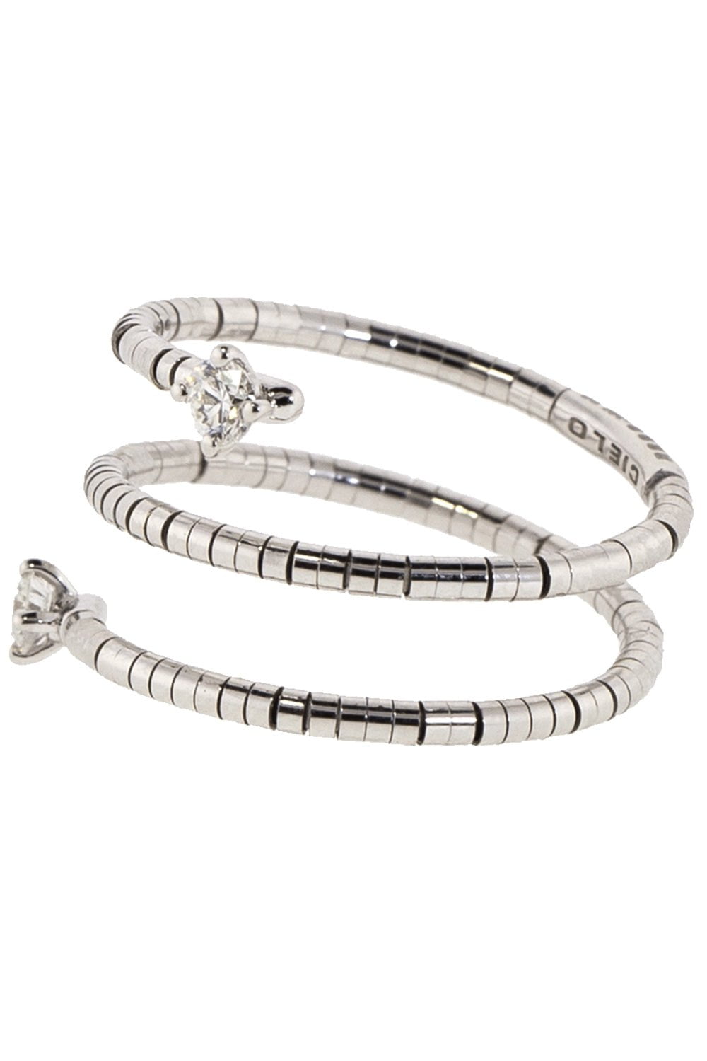 MATTIA CIELO-Rugiada Diamond End Three Wrap Ring-WHITE GOLD