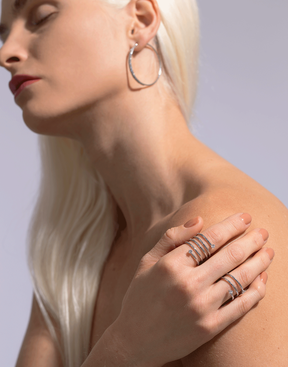 MATTIA CIELO-Rugiada Diamond End Three Wrap Ring-WHITE GOLD