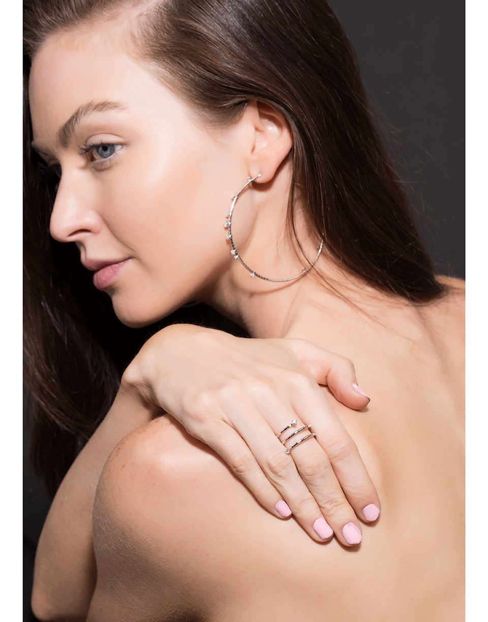 MATTIA CIELO-Rugiada Diamond End Three Wrap Ring-WHITE GOLD