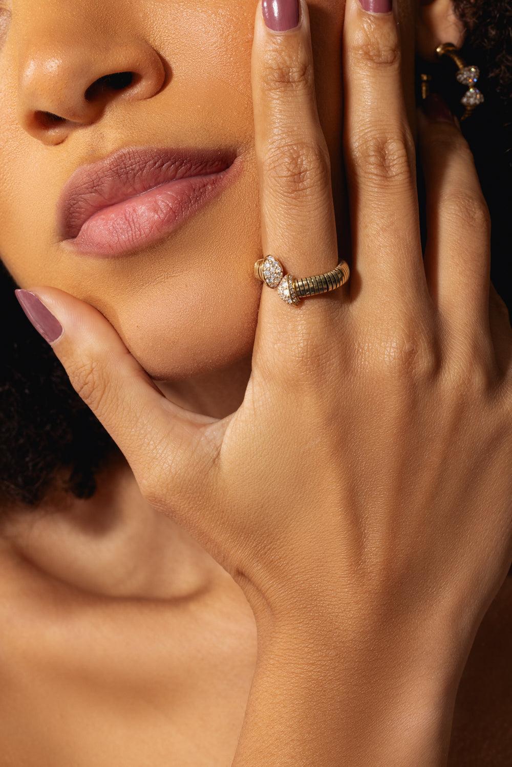 Rugiada Diamond Tip Ring-WHITE GOLD-M-JEWELRYFINE JEWELRING-MATTIA CIELO