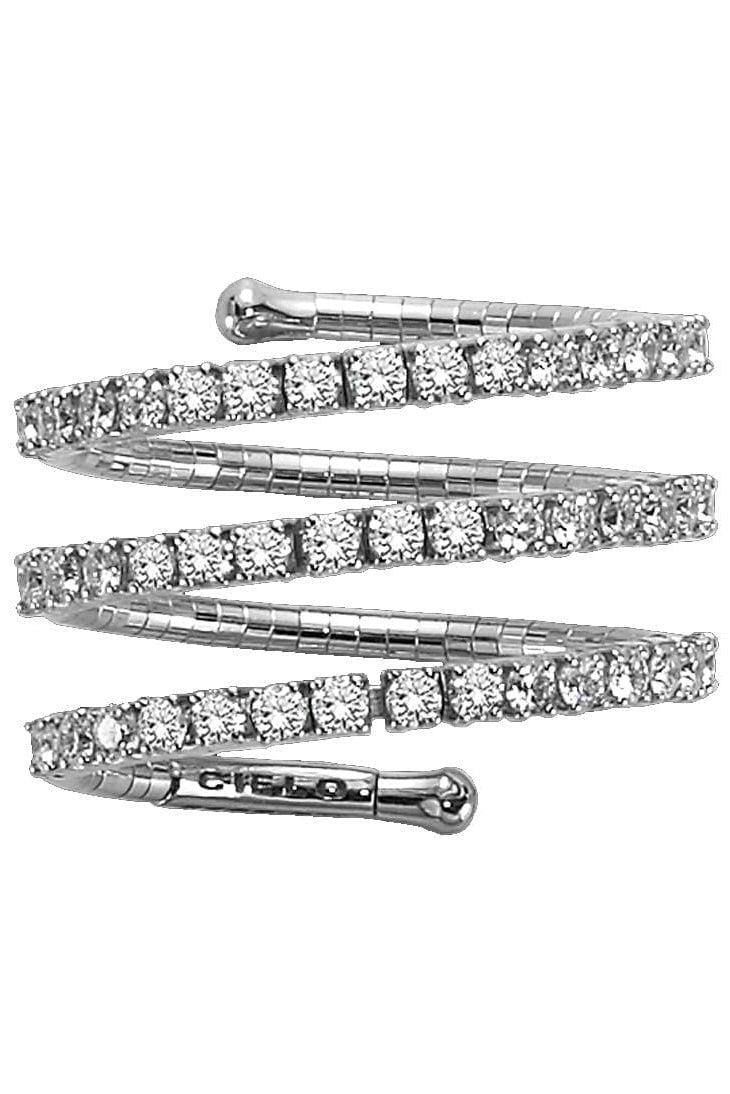 MATTIA CIELO-Rugiada Three-Circle Tennis Wrap Ring-WHITE GOLD