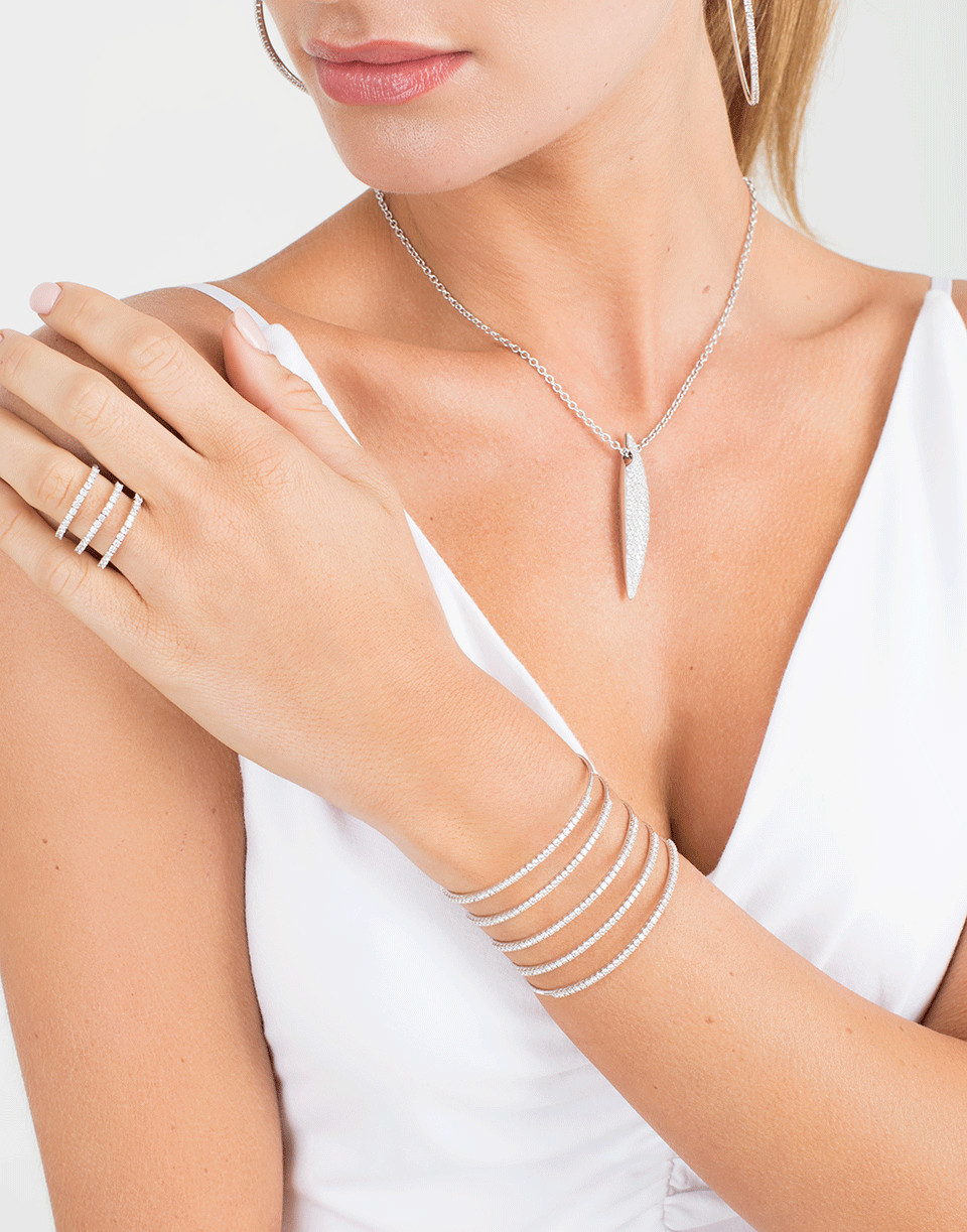 MATTIA CIELO-Rugiada Three-Circle Tennis Wrap Ring-WHITE GOLD
