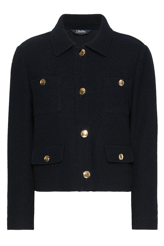 Boucle Jacket-BLUE-XS-CLOTHINGJACKETCASUAL-MAX MARA