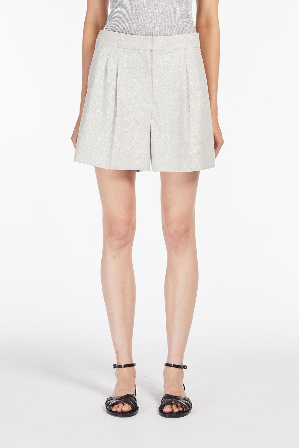 Favilla Shorts-SILVER-4-CLOTHINGPANTSHORT-MAX MARA
