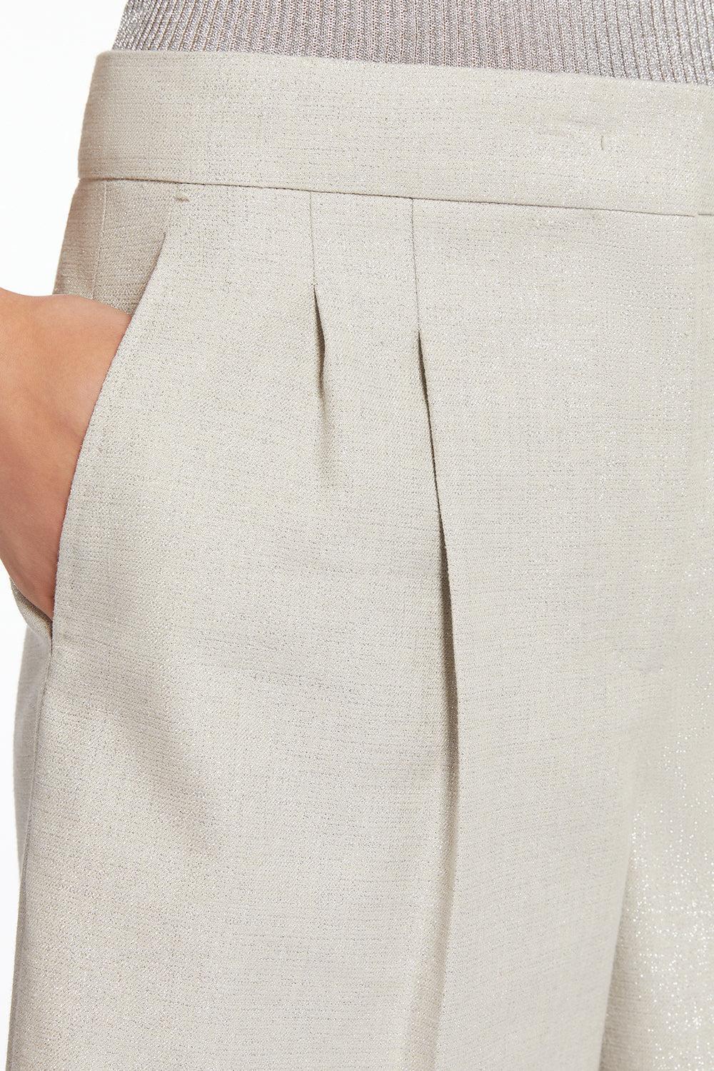 Favilla Shorts-SILVER-4-CLOTHINGPANTSHORT-MAX MARA