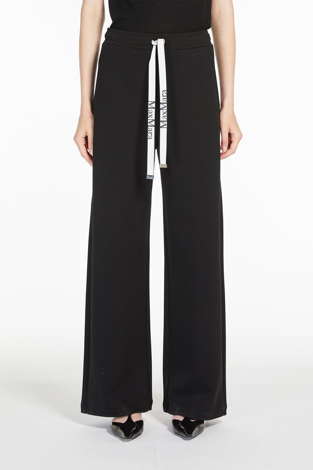 Bali Trouser - Black-BLACK-XS-CLOTHINGPANTWIDE LEG-MAX MARA