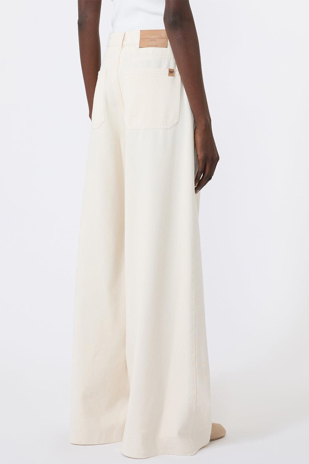 Wide Leg Trouser-CREAM-2-CLOTHINGPANTWIDE LEG-MAX MARA