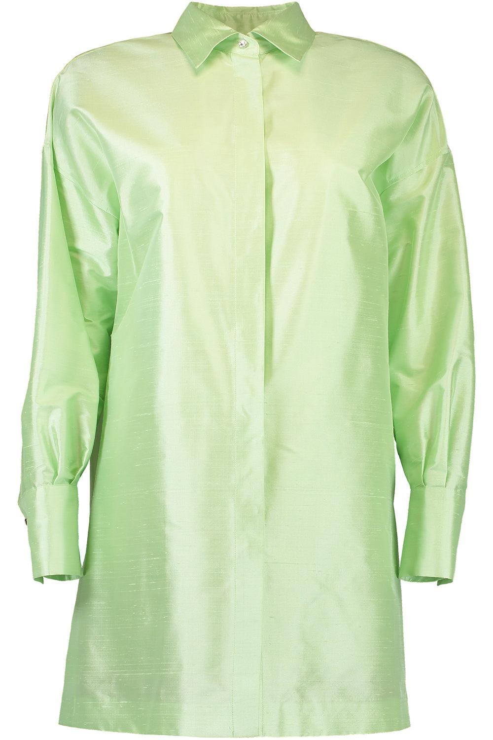 Aretusa Blouse-LIME GRN-4-CLOTHINGTOPBLOUSE-MAX MARA