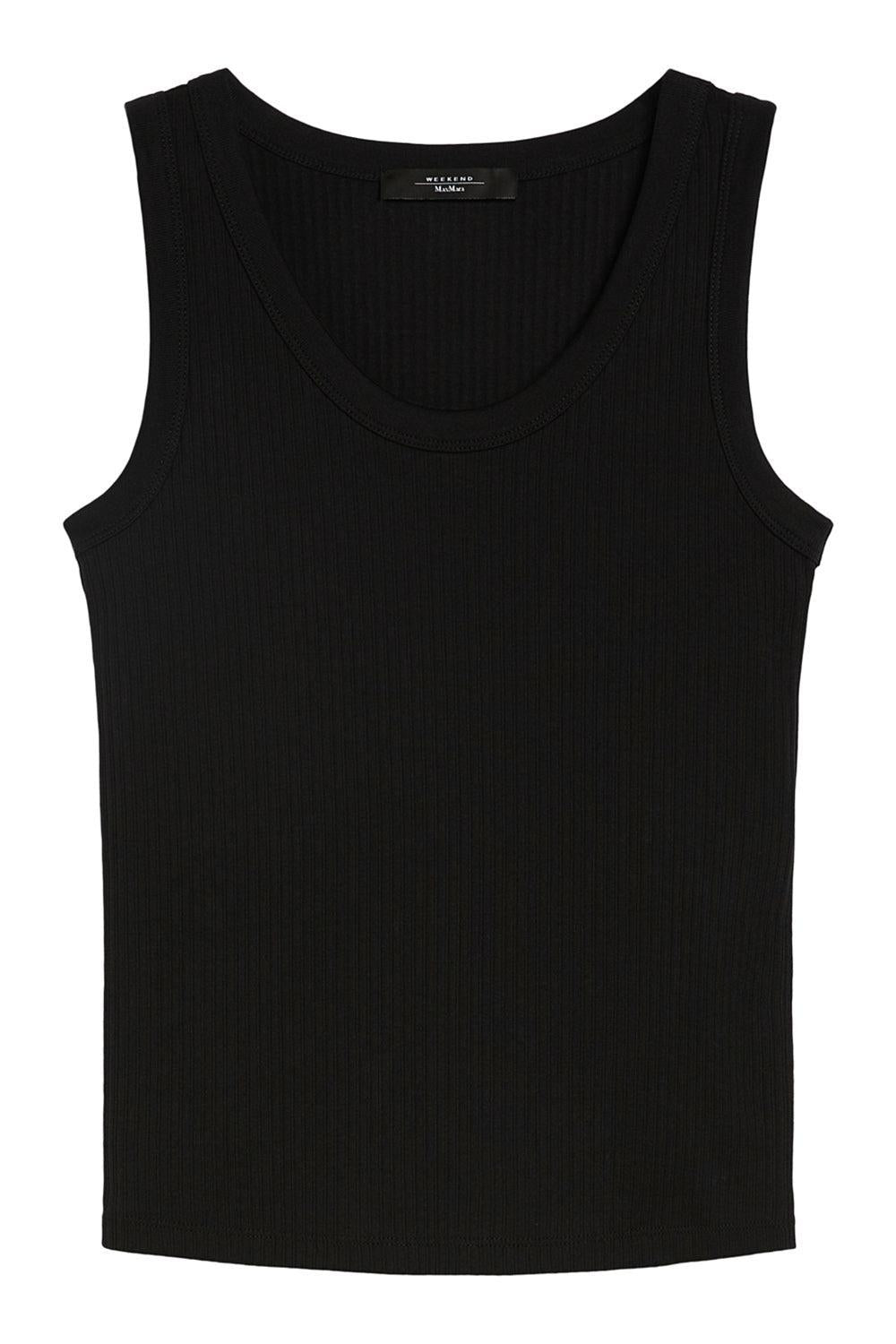 Multic Singlet Tank-BLACK-XS-CLOTHINGTOPTANK-MAX MARA