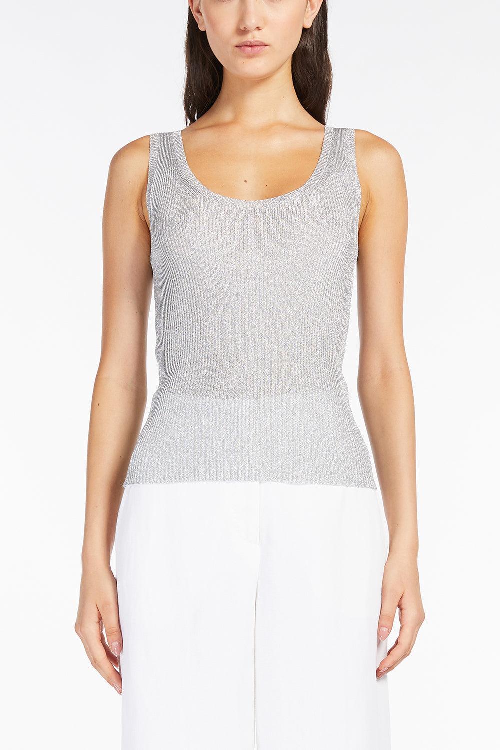 Hardy Tank-SILVER-XS-CLOTHINGTOPTANK-MAX MARA