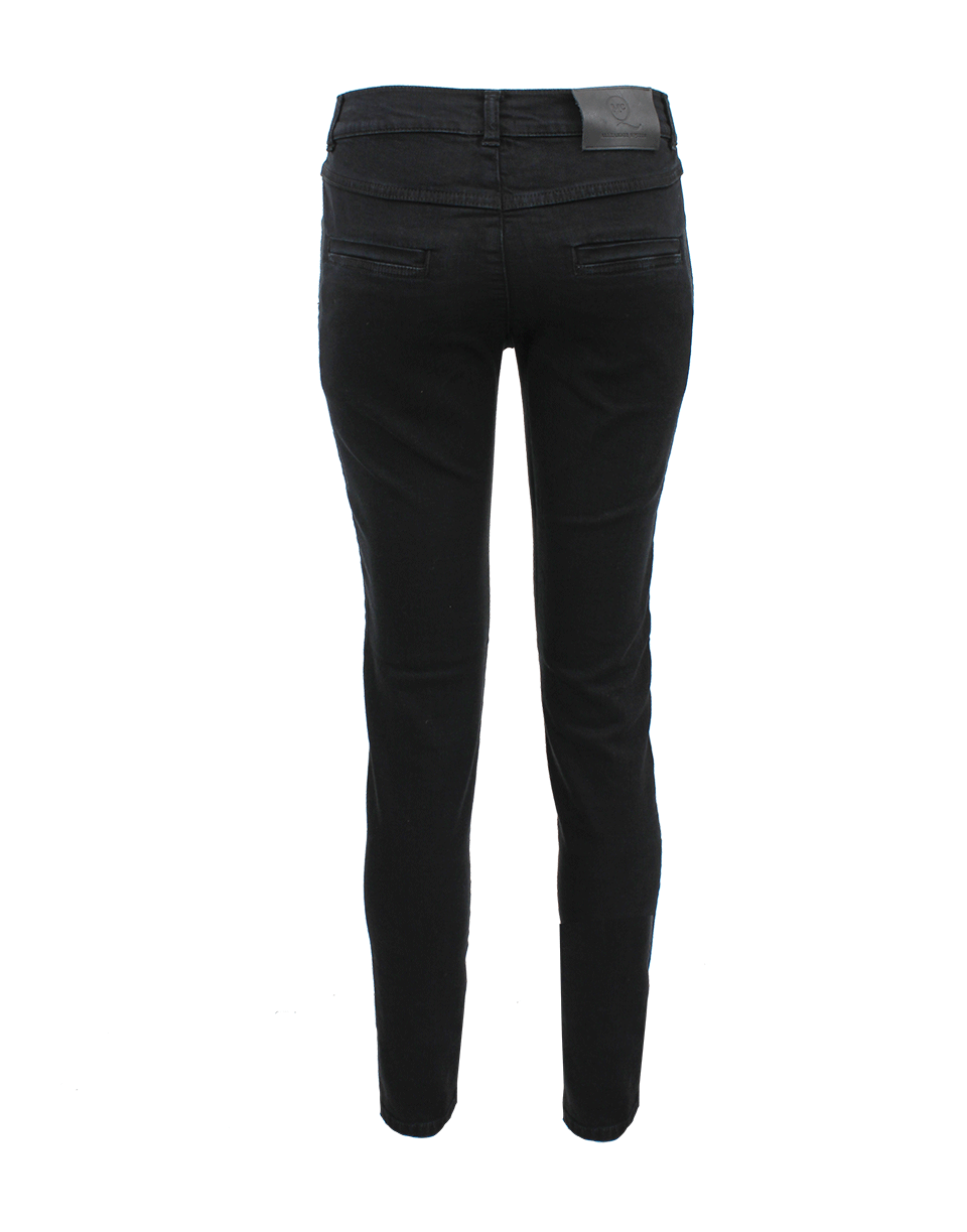 McQ by Alexander McQueen-Stretch Denim and Leather Pant-
