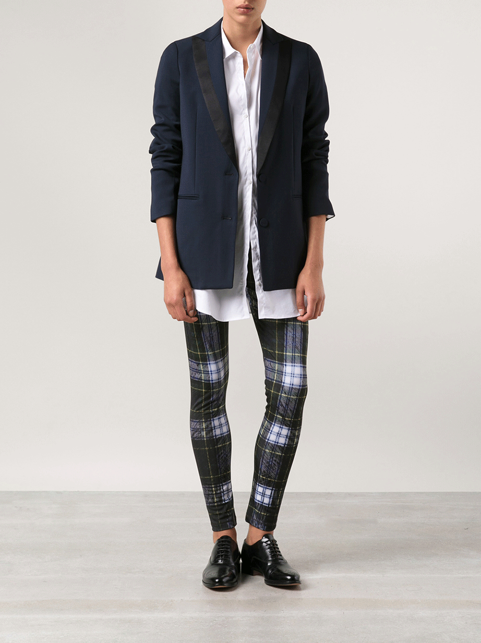 McQ by Alexander McQueen-Printed Plaid Leggings-