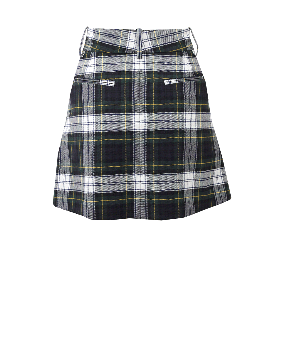 McQ by Alexander McQueen-Tartan Pleat Mini Skirt-