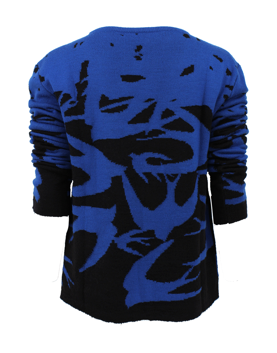 McQ by Alexander McQueen-Long Sleeve Crewneck Jacquard Pullover-