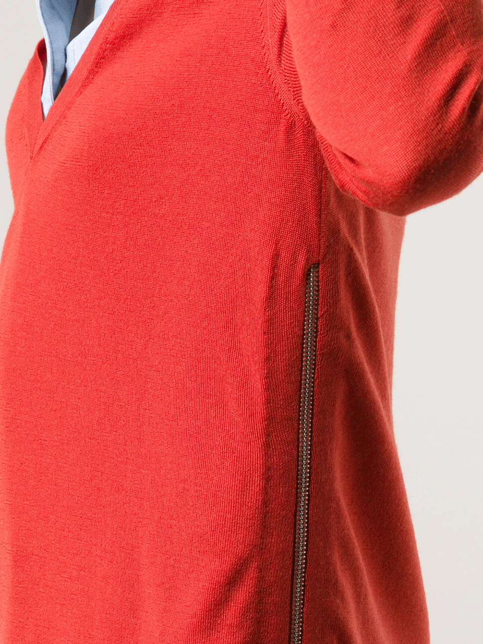 McQ by Alexander McQueen-V-Neck Side Zip Jumper-