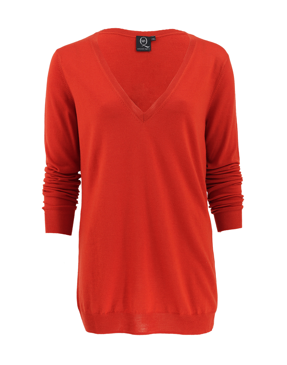 McQ by Alexander McQueen-V-Neck Side Zip Jumper-