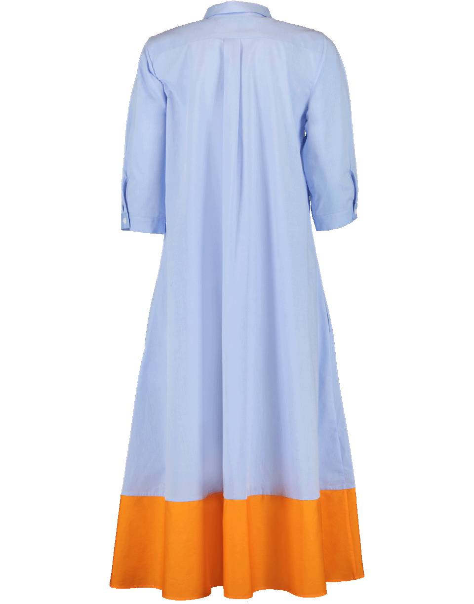 MDS STRIPES-Bold Band Belted Shirt Dress-