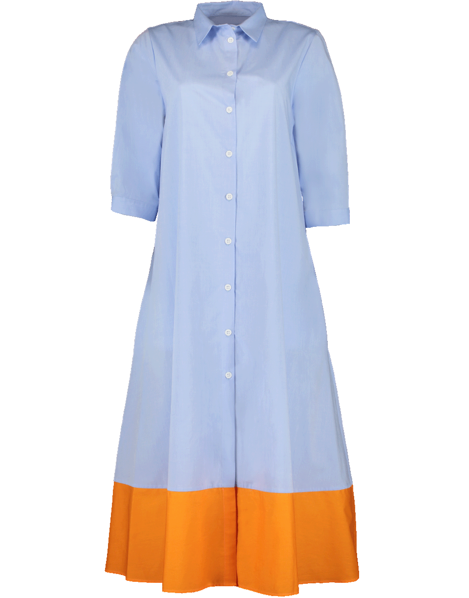 MDS STRIPES-Bold Band Belted Shirt Dress-