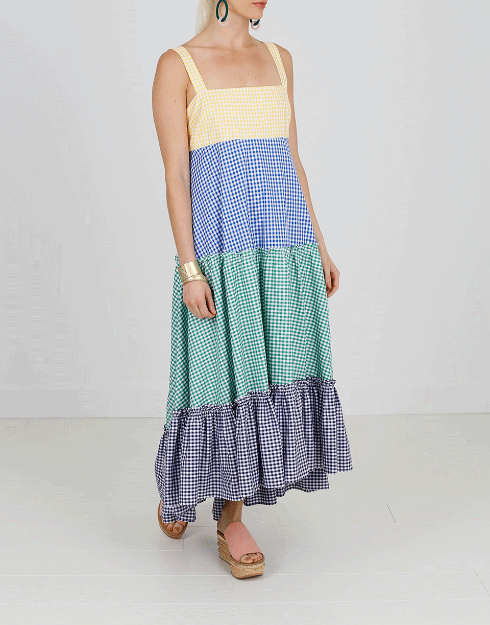 MDS STRIPES-Tiered Tank Dress-