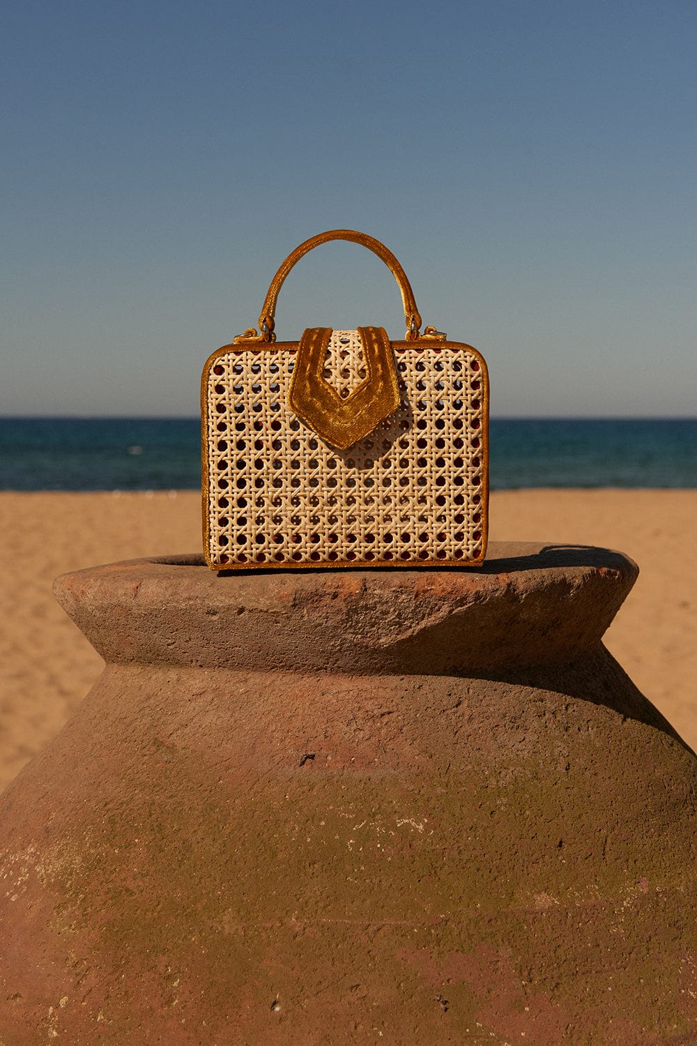 MEHRY MU-Fey Mini Box Bag - Gold-GOLD