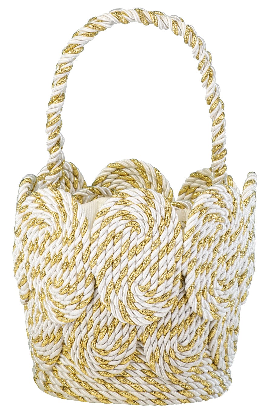 MEHRY MU-Chacha Bucket Bag-WHT/GLD