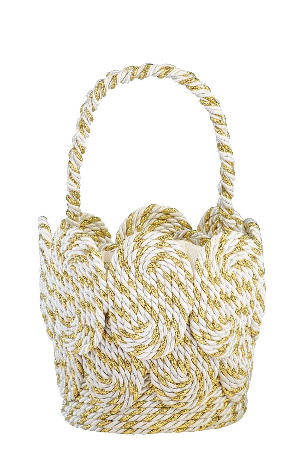 MEHRY MU-Chacha Bucket Bag-WHT/GLD