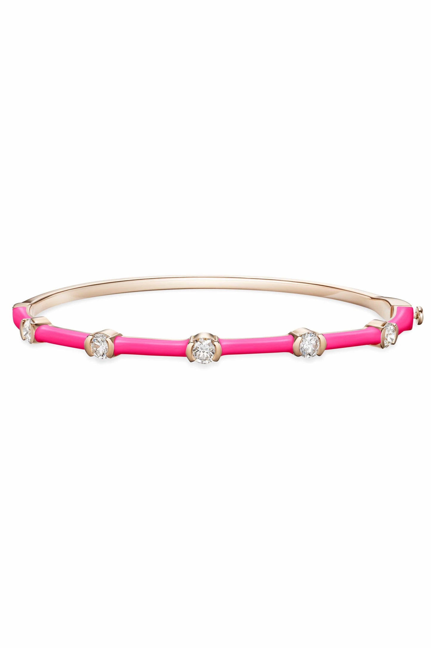 MELISSA KAYE-Neon Pink Zea Bracelet-ROSE GOLD