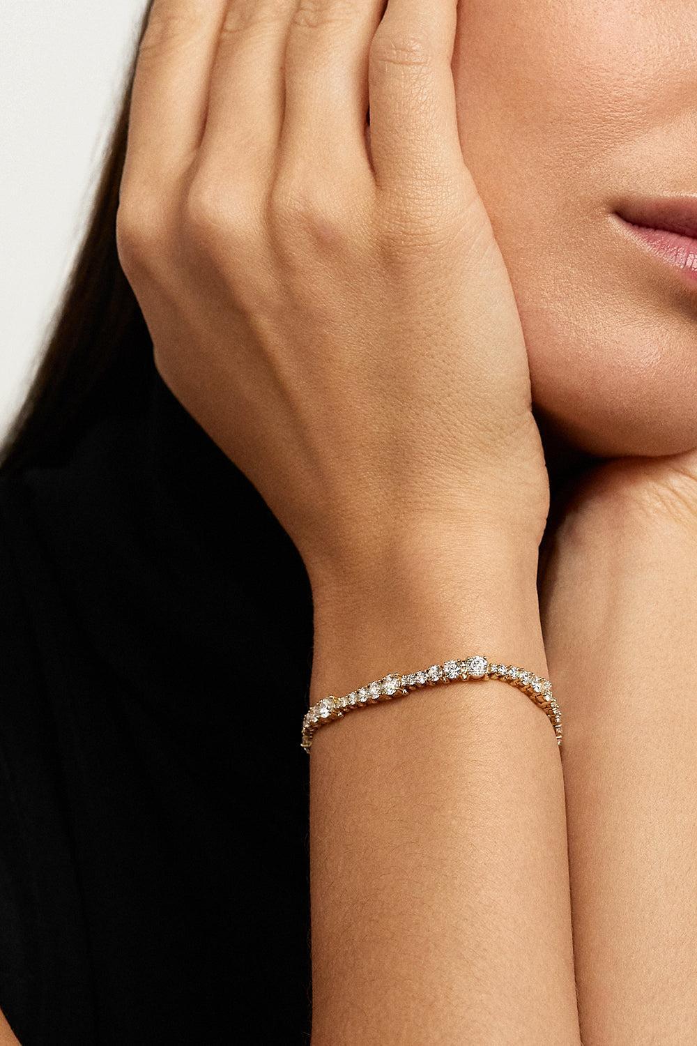 Ashley Diamond Bracelet - White Gold-WHITE GOLD-JEWELRYFINE JEWELBRACELET O-MELISSA KAYE
