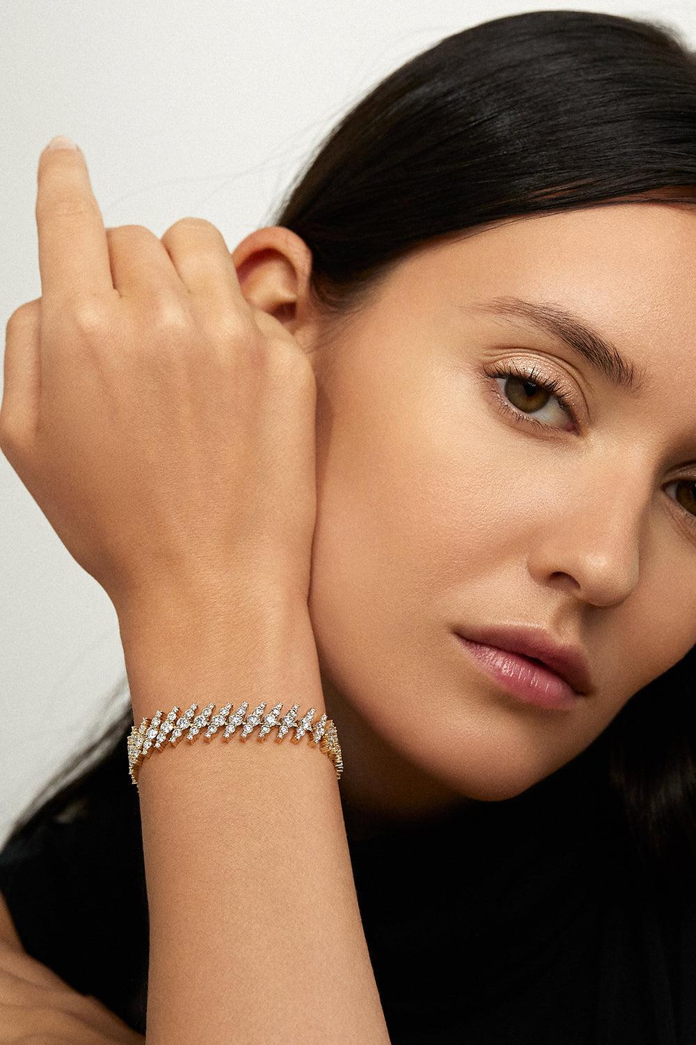 Diamond Maya Bracelet-WHITE GOLD-JEWELRYFINE JEWELBRACELET O-MELISSA KAYE