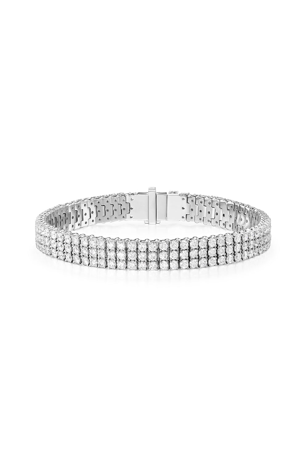 MELISSA KAYE-Triple Lenox Bracelet-WHITE GOLD