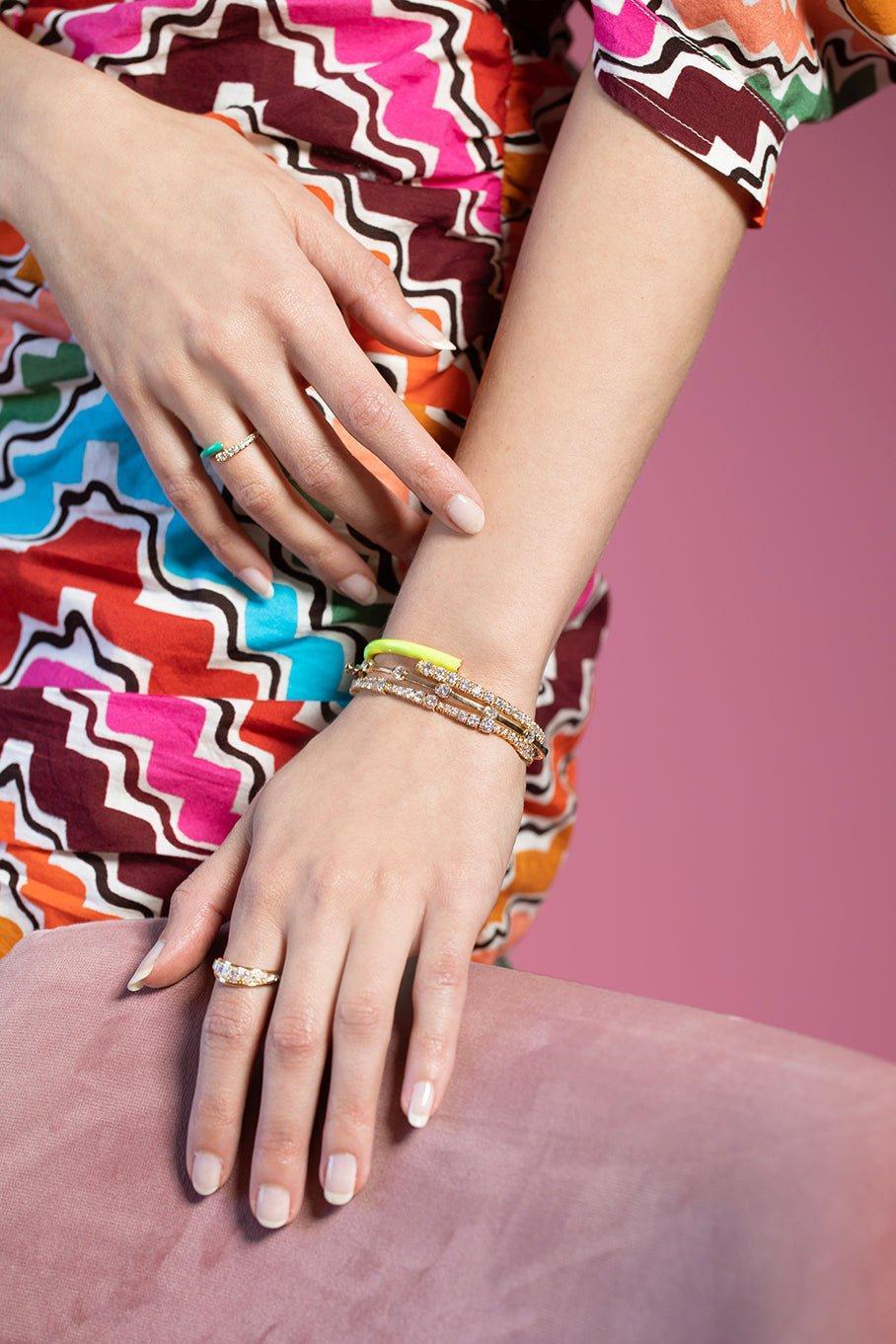 MELISSA KAYE-Ashley Diamond Bracelet-YELLOW GOLD
