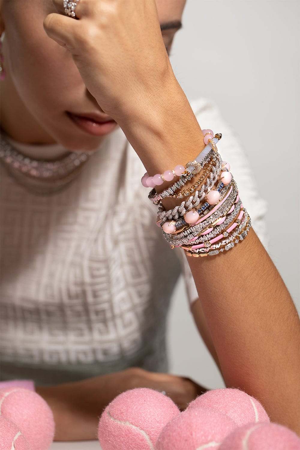 MELISSA KAYE-Marissa Pink Ada Bracelet-YELLOW GOLD