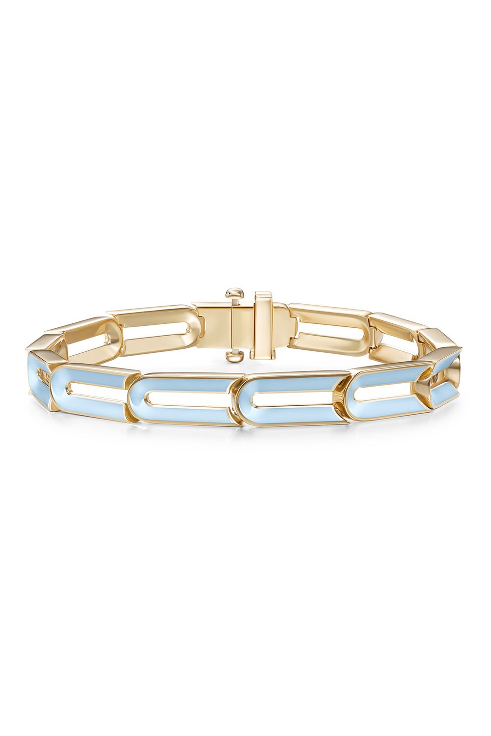 MELISSA KAYE-Pastel Blue Kira Bracelet-YELLOW GOLD