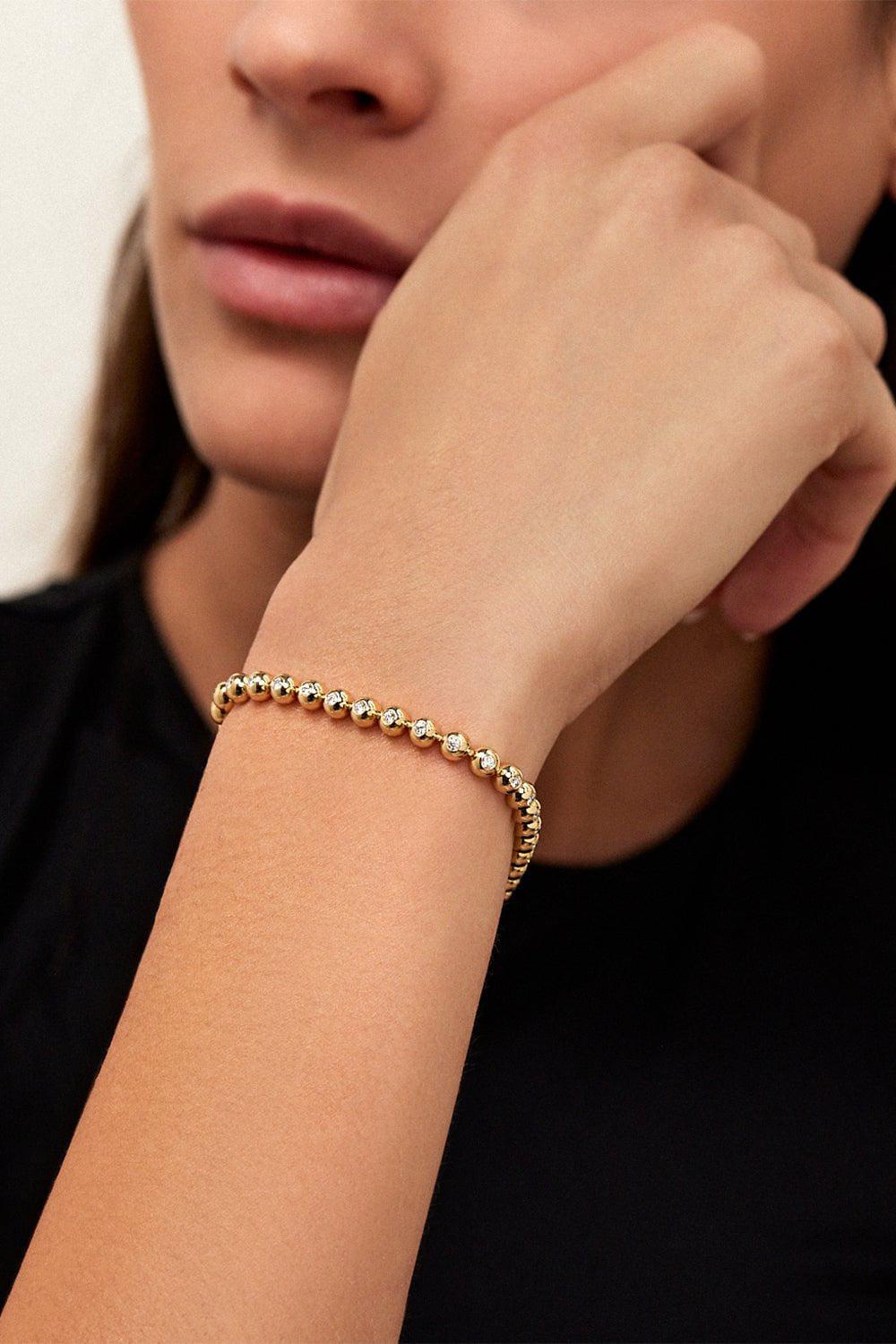 MELISSA KAYE-Small Audrey Tennis Bracelet-YELLOW GOLD