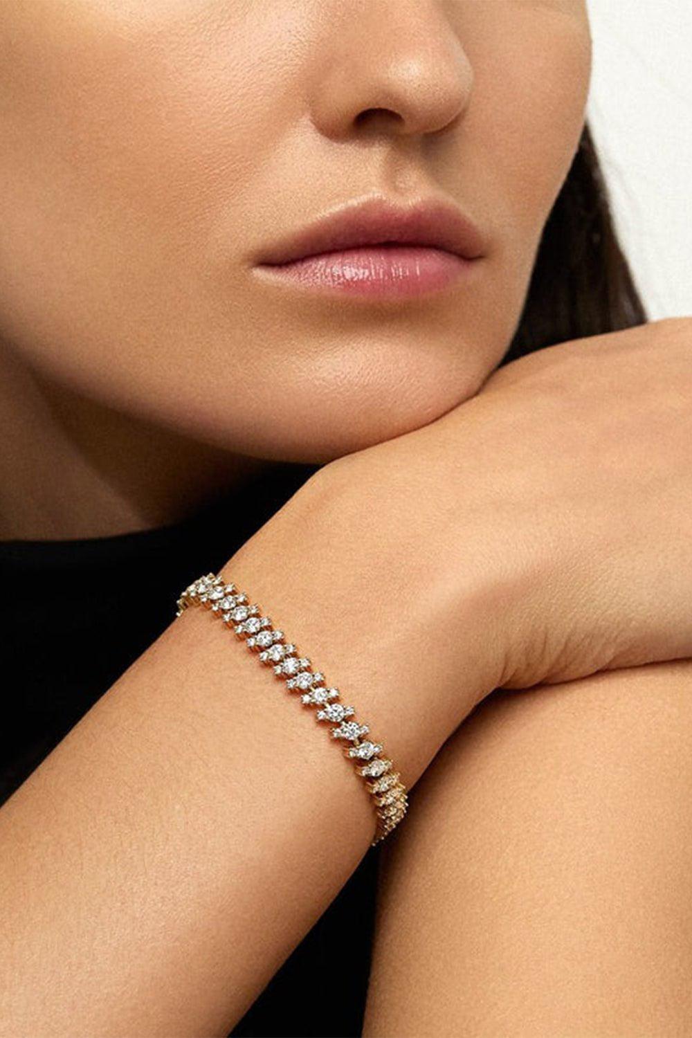 MELISSA KAYE-Small Maya Bracelet-YELLOW GOLD