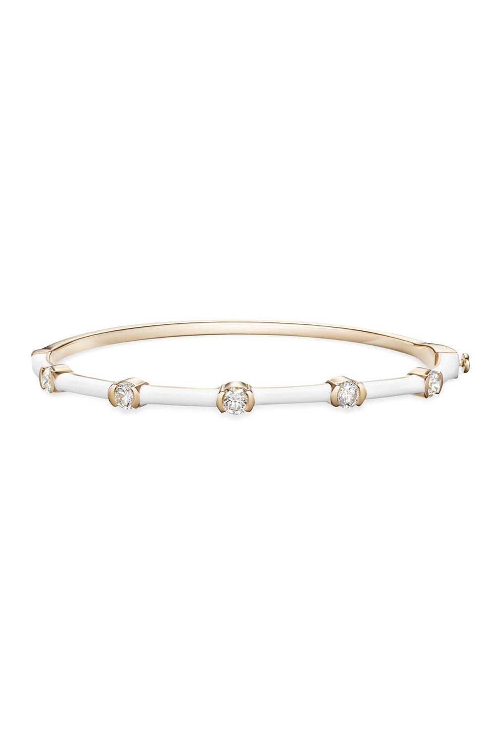 MELISSA KAYE-White Zea Cuff-YELLOW GOLD