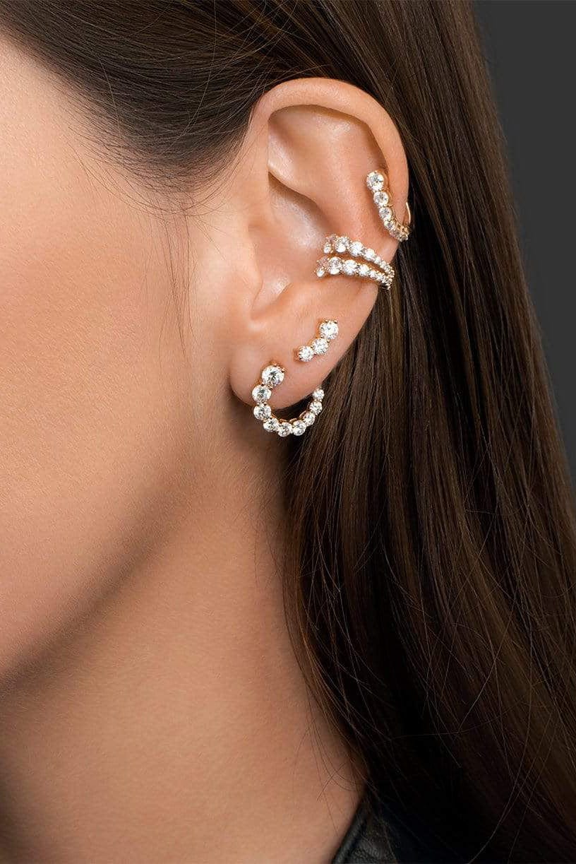 MELISSA KAYE-Aria Daimond Earwrap-ROSE GOLD