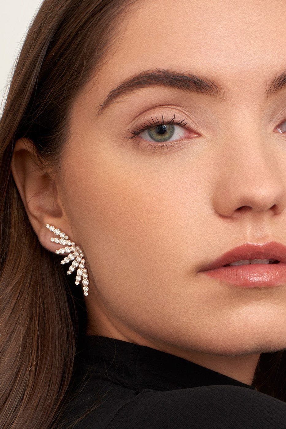MELISSA KAYE-Maya Mismatch Diamond Earrings-ROSE GOLD